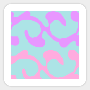 Abstract pattern mixed colored swirl Sticker